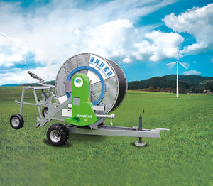 carretel enrolador de mangueira de irrigação acionado por turbina
