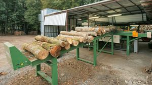 processador de lenha com serra circular