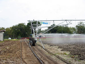 sistemas de irrigação linear alimentados por mangueira