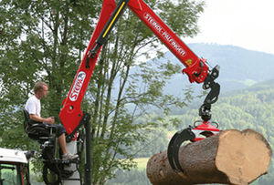 grua florestal montada em trator 1