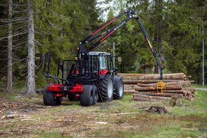 grua florestal montada em carreta 1