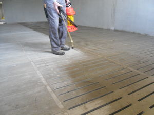 grade de piso em concreto