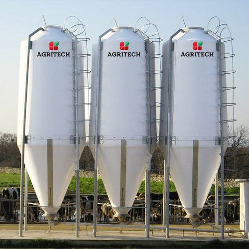 Silo para cereais - SIO Series - AGRITECH S.R.L. - para ração / de fibra de vidro / com fundo cônico