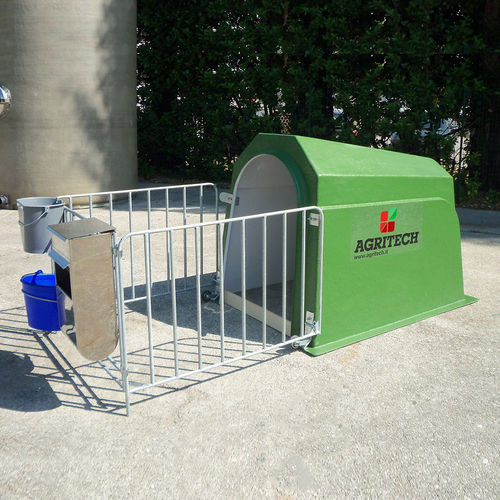 Abrigo para pecuária - AGRIBOX1C - AGRITECH S.R.L. - para bezerros / individual / em aço