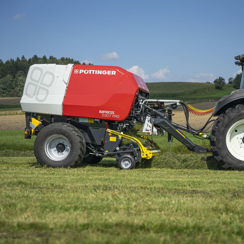 Prensa enfardadeira para fardos redondos - IMPRESS F series - PÖTTINGER Landtechnik GmbH - de câmara fixa / com empacotadora / para silagem