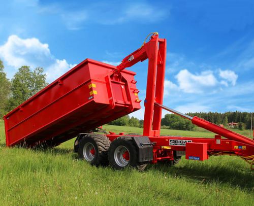 Reboque roll-on roll-off - BIGAB 17-20 - AS FORS MW - basculante / com 2 eixos / agrícola