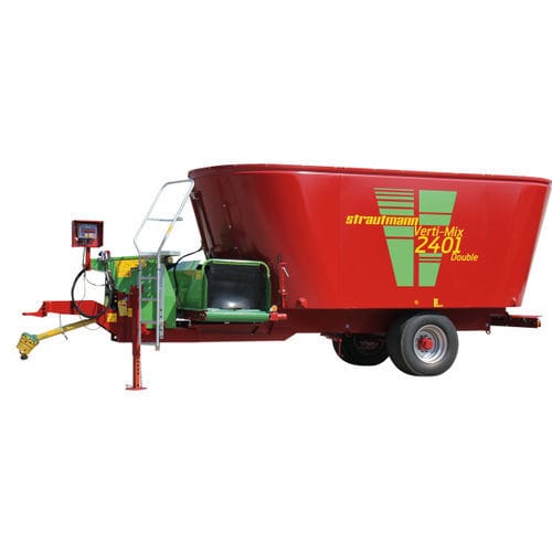 Vagão misturador vertical -  Verti-Mix Double - B. Strautmann & Söhne GmbH u. Co. KG - de arrasto / de descarga frontal / com 2 roscas