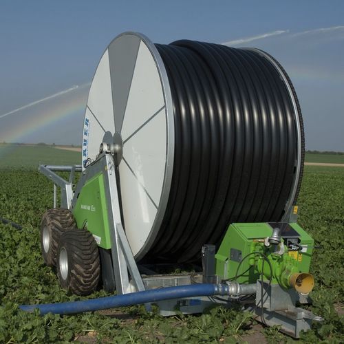 Carretel enrolador de mangueira de irrigação acionado por turbina - RAINSTAR E series - BAUER Ges.m.b.H. Röhren- und Pumpenwerk - de arrasto