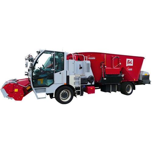 Vagão misturador vertical - V-MIX DRIVE MAXIMUS PLUS 2S - Bernard van Lengerich Maschinenfabrik GmbH & Co. KG - autopropelido / de descarga lateral / com 2 roscas
