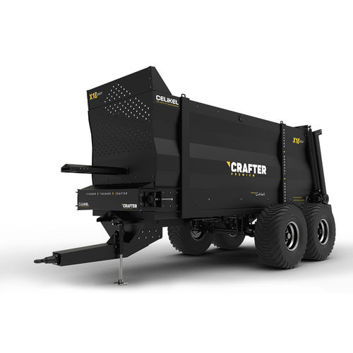 Vagão distribuidor de esterco de arrasto - Crafter X18 - CELIKEL AGRICULTURAL MACHINERY INC - com batedores verticais / com 2 eixos / composto