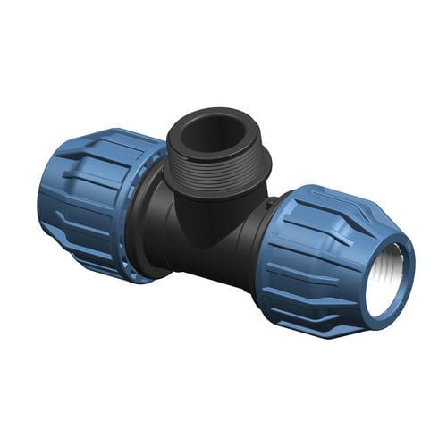 Conexão para irrigação em T - 383A x AG - Elysee Rohrsysteme GmbH - em plástico / macho