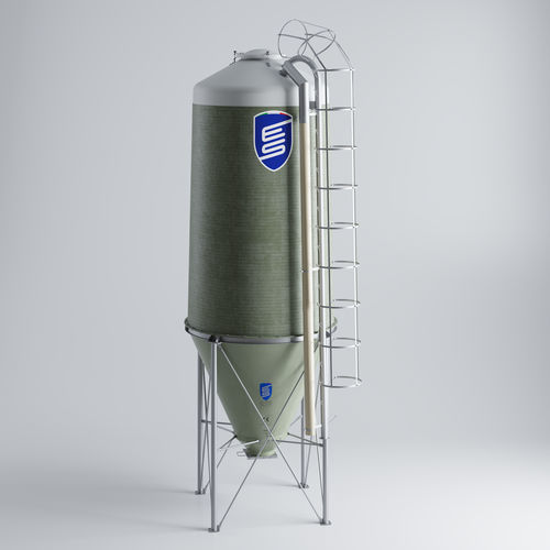 Silo de ração - MEP series - EUROSILOS SIRP s.r.l. - para forragem / de fibra de vidro / com fundo cônico