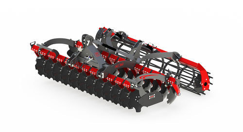 Grade de discos montada - REX 560 - EXPOM Sp. z o.o. - articulada em 2 seções / com rolo / com engate em 3 pontos