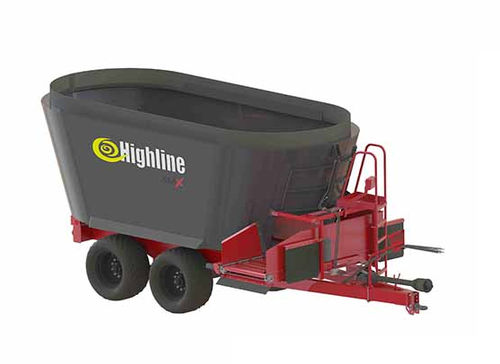 Vagão misturador vertical - AccuMixTM - Highline Manufacturing - de arrasto / por tomada de força