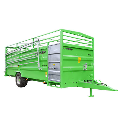 Reboque de transporte de gado para bovinos - BETIMAX R  - JOSKIN S.A. - com 1 eixo / com portas de abrir / em peça única