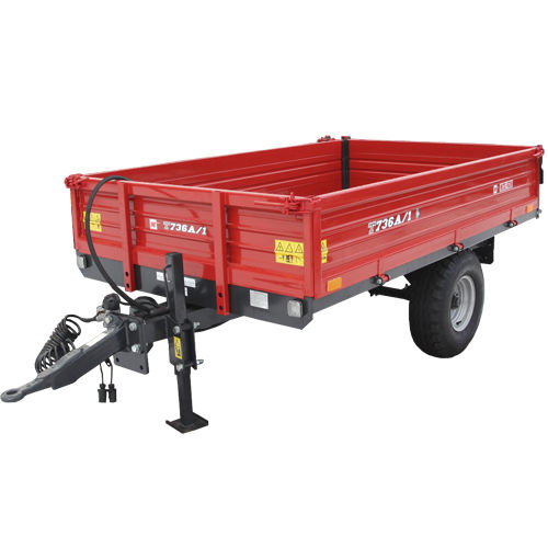 Carreta com tampas removíveis - T736A  - Metal-Fach Sp. z o.o. - montada / com 1 eixo / agrícola