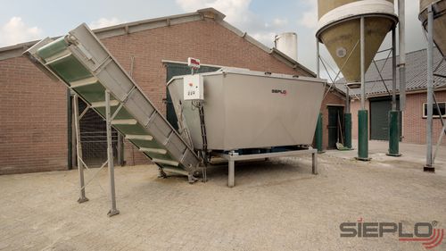 Vagão misturador horizontal - sieplo stationary mixer - Sieplo BV - estacionário / de descarga lateral / com 2 roscas