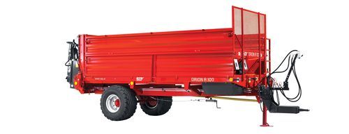 Vagão distribuidor de esterco de arrasto - ORION R 100 - SIP STROJNA INDUSTRIJA d.d. - com batedores verticais / com 1 eixo