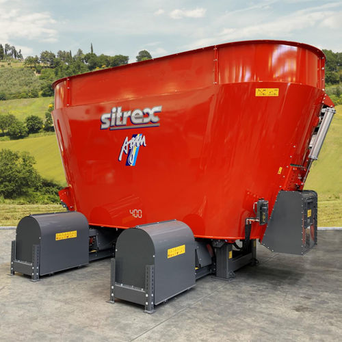 Vagão misturador estacionário - SX series - SITREX S.p.a. - com sistema de pesagem / para biogás