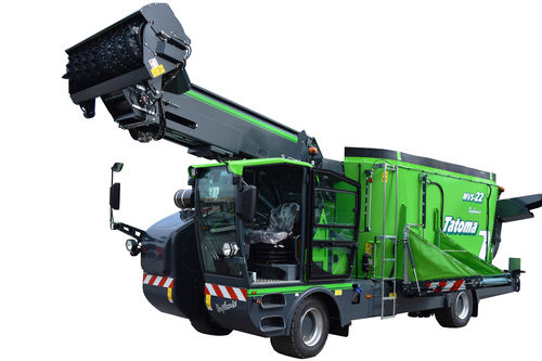 Vagão misturador vertical - MVS 17/19/22 Duplo - TATOMA - autopropelido / com 2 roscas / com fresa desensiladora