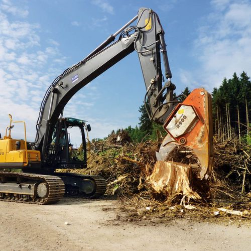 Destocador vertical - Woodcracker R series - Westtech Maschinenbau GmbH - montado / hidráulico