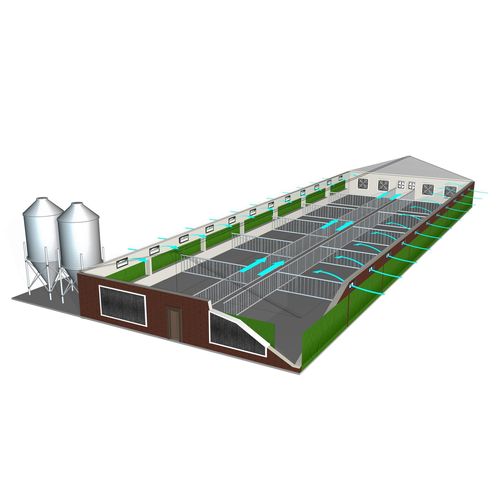 Sistema de ventilação para galpão agrícola - PowerFlow - Fancom B.V. - para resfriamento