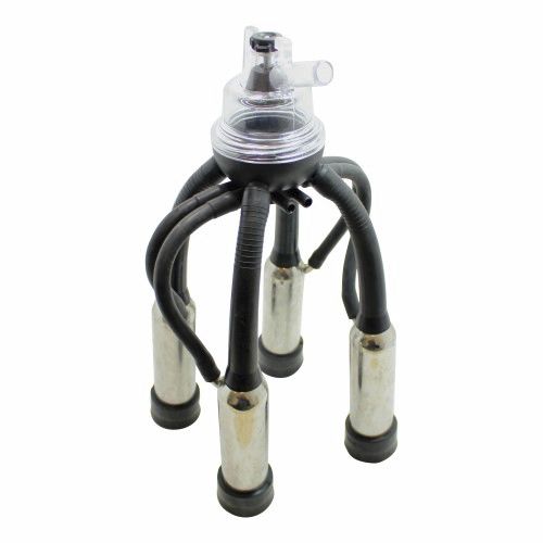 Conjunto de ordenha para vacas - Stainless Shells - Tulsan - 4 copos de teteira / com parada automática