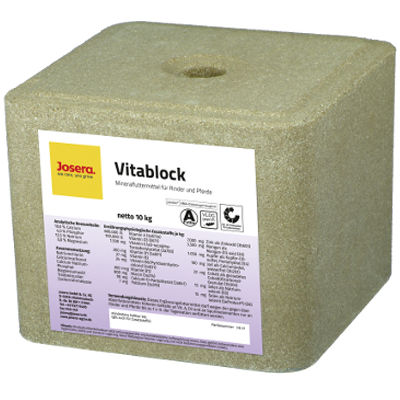 Suplementação em bloco para bovinos - Vitablock - JOSERA Tierernährung - de sal / com oligoelementos / biológica