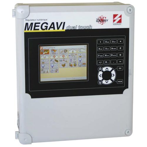 Controlador de condições ambientais para aviário - MEGAVI - SODALEC DISTRIBUTION - de temperatura / de ventilação / com tela sensível ao toque