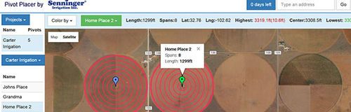 Software de gestão de irrigação - Pivot Placer - Senninger Irrigation, Inc. - agrícola / de irrigação / em nuvem