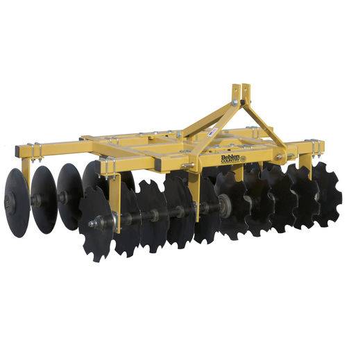 Grade de discos montada - 80111320YEL - Behlen Country - articulada em 2 seções / com engate em 3 pontos / tandem