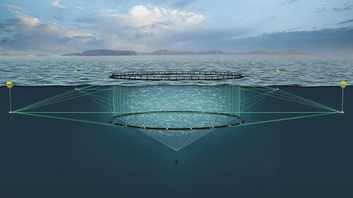 Sistema de fundeio para aquicultura - Omega - AKVA group - com âncoras