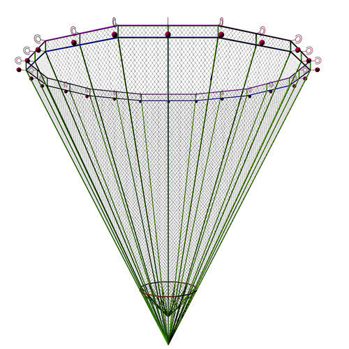 Tela para aquicultura para divisão de tanque - CONED - Hvalpsund Net a/s - em nylon / em Dyneema® / sem nós
