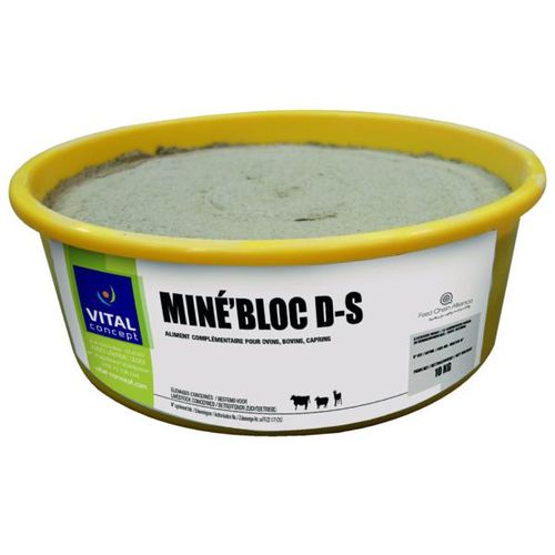 Suplementação em balde para caprinos - Miné'Bloc D-S - Vital Concept - para ovinos / com oligoelementos / de magnésio
