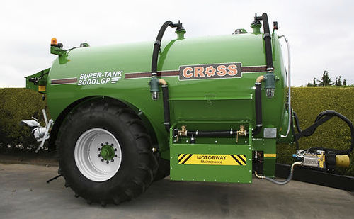 Distribuidor de esterco líquido com 1 eixo - Road Wash - Cross Agricultural Engineering - de pressão
