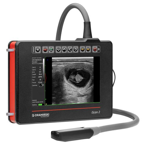 Ecógrafo veterinário portátil - iScan 2 - DRAMINSKI S.A. - para bovinos / para equídeos / linear