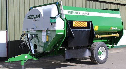 Vagão misturador horizontal - MechFiber320* - KEENAN - de arrasto / de descarga lateral / com 1 rosca