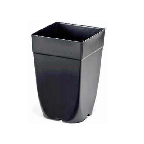 Vaso em material plástico - 6VP032 - Bato Plastics B.V. - quadrado / preto / biodegradável