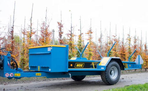 Carreta prancha - TK2x0 - MDE Machinebouw bv - com 1 eixo / agrícola / com sistema de freio hidráulico