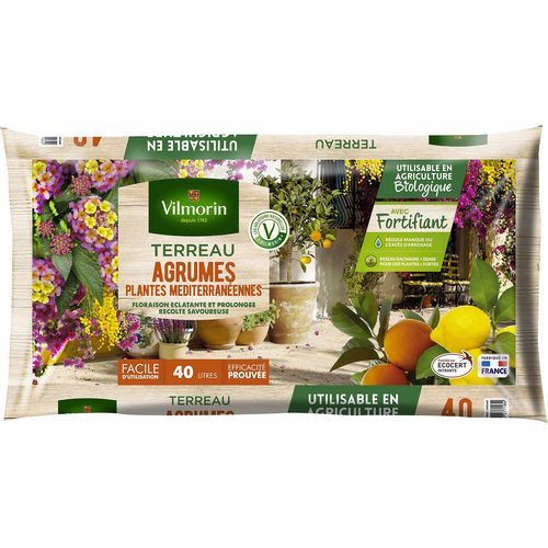 Substrato de cultivo turfa - Vilmorin Jardin (Vilmorin Garden/ VDB) - terra vegetal / em saco / para a agricultura biológica