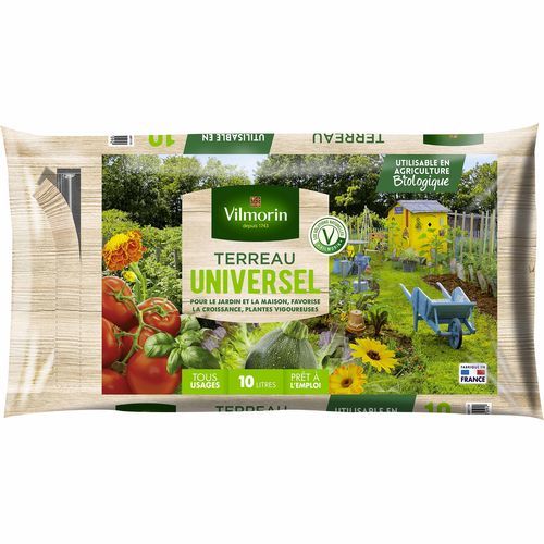 Substrato de cultivo turfa - UNIVERSEL  - Vilmorin Jardin (Vilmorin Garden/ VDB) - terra vegetal / fibra de madeira / em saco