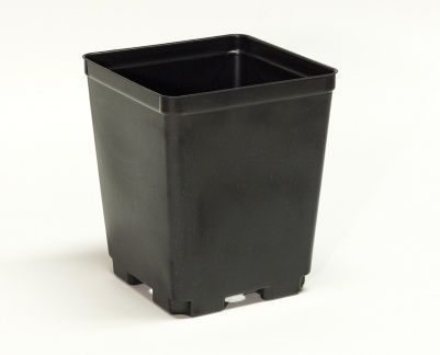 Vaso em material plástico - Summit Plastic Company - quadrado / preto