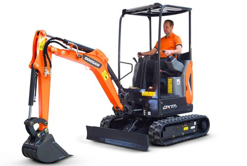 Escavadeira hidráulica - DX17Z - DOOSAN INFRACORE CO. LTD - com lâmina / mini