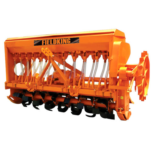Semeadora de fluxo contínuo mecânica - FKRTMG series - FIELDKING, INDIA - montada em trator / com engate em 3 pontos / com sistema de distribuição de adubo
