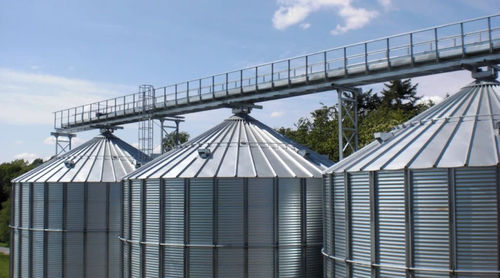 Silo para cereais - Buschhoff GmbH & Co. - em aço / redondo / com tremonha