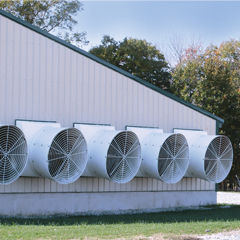 Ventilador para galpão agrícola - Automated Production Systems - de circulação de ar / de parede / de fibra de vidro