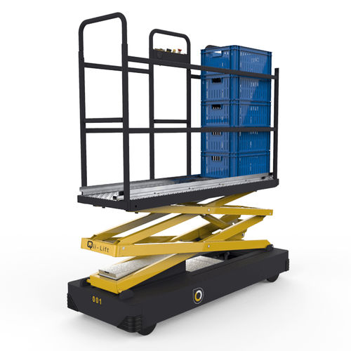 Plataforma de auxílio à colheita para estufa - Qii-Lift F - Bogaerts - autopropelida / com altura ajustável / elétrica