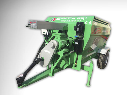 Vagão misturador horizontal - YK-HEL 50 - Sayginlar Agriculture Machinery Ltd. - de arrasto / com 2 roscas / por tomada de força