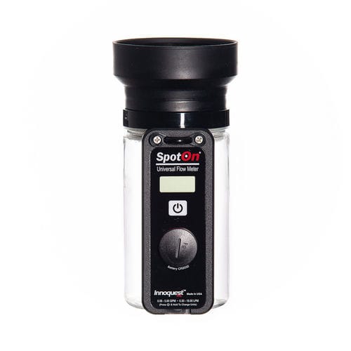 Medidor de fluxo com display digital - SPOTON® SC-5 UNIVERSAL FLOW METER - Innoquest, Inc. - com eletrodo / para bico de pulverização / com bateria