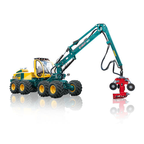Harvester de rodas - 405 H3 8WD - HSM Hohenloher Spezial-Maschinenbau - com grua
